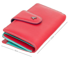 Красный женский кошелек на кнопке Visconti SP30 RED M - Ylang - Visconti