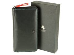 Женский черный кошелек-клатч на молнии Visconti SP33 Iris (Black) -  Visconti