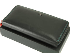 Женский черный кошелек-клатч на молнии Visconti SP33 Iris (Black) -  Visconti