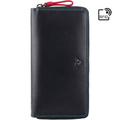 Женский черный кошелек-клатч на молнии Visconti SP33 Iris (Black) -  Visconti