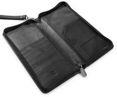 Черный кошелек для путешествий (тревелер) Visconti 1157 Polo (Black) - Visconti