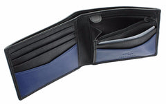 Маленький черно-синий мужской кошелек Visconti VSL20 Sword (Black/Cobalt) - Visconti