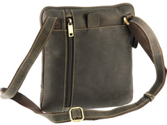 Небольшая мужская сумка на плечо Visconti 15056 Roy (Oil Brown) - темно-коричневая -  Visconti