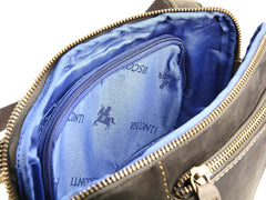 Небольшая мужская сумка на плечо Visconti 15056 Roy (Oil Brown) - темно-коричневая -  Visconti