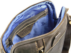 Небольшая мужская сумка на плечо Visconti 15056 Roy (Oil Brown) - темно-коричневая -  Visconti