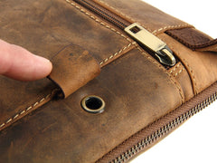 Небольшая мужская сумка на плечо Visconti 15056 Roy (Oil Tan) - светло-коричневая -  Visconti