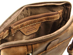 Небольшая мужская сумка на плечо Visconti 15056 Roy (Oil Tan) - светло-коричневая -  Visconti