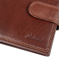 Темно-коричневый мужской кошелек из гладкой кожи  ASHWOOD 1258 VT TAN - Viscontibags