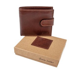 Темно-коричневый мужской кошелек из гладкой кожи  ASHWOOD 1258 VT TAN - Viscontibags