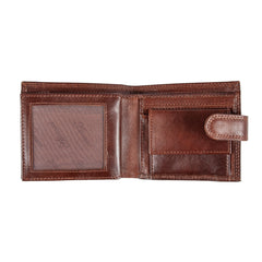 Темно-коричневый мужской кошелек из гладкой кожи  ASHWOOD 1258 VT TAN - Viscontibags