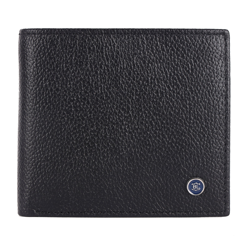 Черный мужской кошелек из гладкой кожи Brampton London Plutus 31975 Black