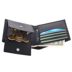 Черный мужской кошелек из гладкой кожи Brampton London Plutus 31975 Black