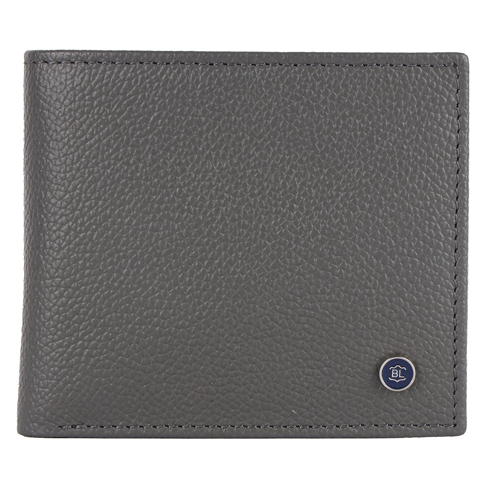 Сірий чоловічий гаманець із гладкої шкіри Brampton London Plutus 31975 GREY