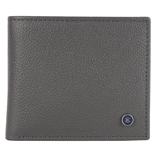 Серый мужской кошелек из гладкой кожи Brampton London Plutus 31975 GREY