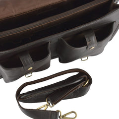 Темно-коричневый кожаный портфель Ashwood 8190 Brown