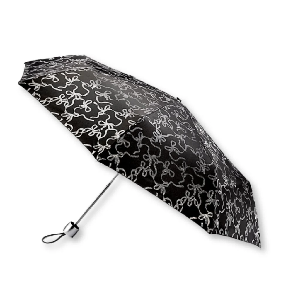 Зонт женский Fulton L354 Minilite-2 Glitter bow( блестящий бант )