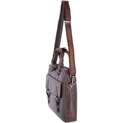 Мужская сумка для ноутбука 15,6 Ashwood F83 Brandy (коричневая)