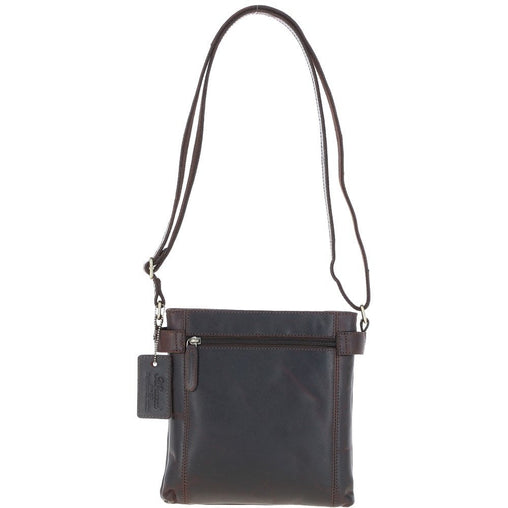 Невелика сумка на плече Ashwood K45 Brown (Темно-коричнева)