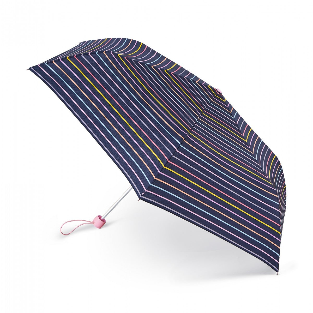 Зонт женский Fulton L553 Superslim-2 Rainbow Pinstripes (Разноцветные Полоски)