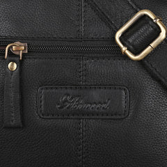 Черная мужская сумка на плечо Ashwood M56 Black (Черная)