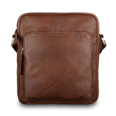 Коричневая мужская сумка на плечо Ashwood M56 COGNAC (коричневая)