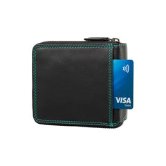 Чорний гаманець Visconti на блискавці SP29 Picasso (Black Hawaii)