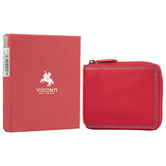 Червоний жіночий гаманець Visconti на блискавці SP29 Picasso (Red Hawaii)