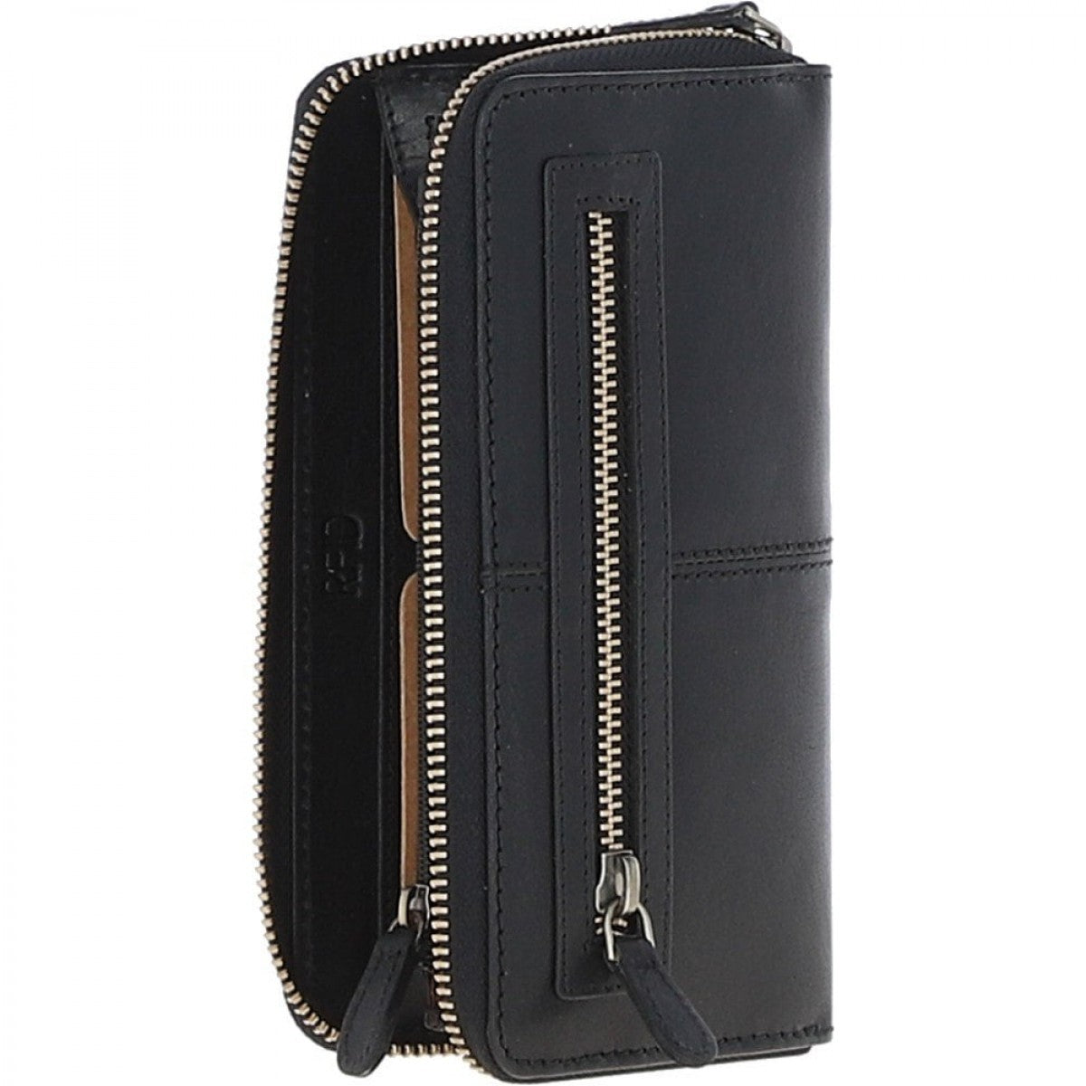 Чорний гаманець-клатч на блискавці Ashwood T90 Black (Чорний)