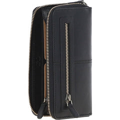 Чорний гаманець-клатч на блискавці Ashwood T90 Black (Чорний)