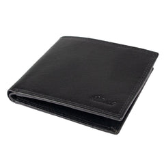 Чорний чоловічий гаманець з гладкої шкіри ASHWOOD 1211 VT BLACK