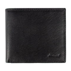 Чорний чоловічий гаманець з гладкої шкіри ASHWOOD 1211 VT BLACK