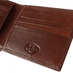 Коричневий чоловічий гаманець з гладкої шкіри ASHWOOD 1211 VT TAN