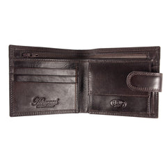 Темно-коричневый мужской кошелек из гладкой кожи  ASHWOOD 1222 VT BRN