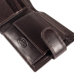 Темно-коричневый мужской кошелек из гладкой кожи  ASHWOOD 1222 VT BRN