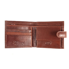 Коричневий чоловічий гаманець з гладкої шкіри ASHWOOD 1222 VT TAN