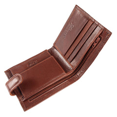 Коричневий чоловічий гаманець з гладкої шкіри ASHWOOD 1222 VT TAN