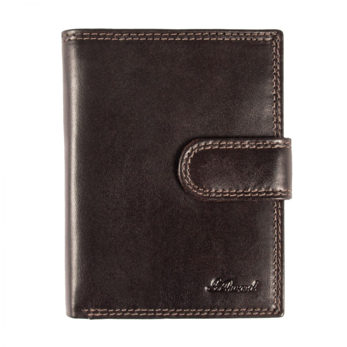 Коричневий чоловічий гаманець з гладкої шкіри ASHWOOD 1246 VT TAN