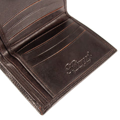 Коричневий чоловічий гаманець з гладкої шкіри ASHWOOD 1246 VT TAN