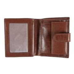 Темно-коричневий чоловічий гаманець із гладкої шкіри ASHWOOD 1246 VT BRN