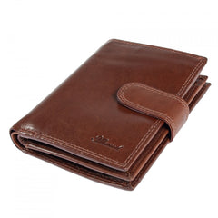 Темно-коричневий чоловічий гаманець із гладкої шкіри ASHWOOD 1246 VT BRN
