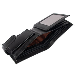 Чорний чоловічий гаманець з гладкої шкіри ASHWOOD 1258 VT BLACK