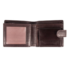 Темно-коричневый мужской кошелек из гладкой кожи  ASHWOOD 1258 VT BRN