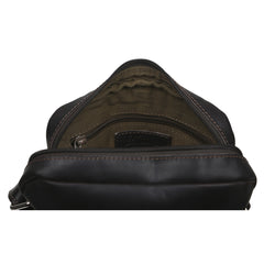 Темно-коричневая мужская сумка на плечо Ashwood 1661 Brown