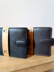Коричневий чоловічий гаманець на кнопці Visconti HT10 - Knightsbridge (Brown)