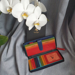 Жіночий чорний гаманець-клатч Visconti SP33 Iris (Black)