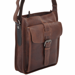 Светло-коричневая мужская сумка на плечо  Ashwood 4551 VT TAN