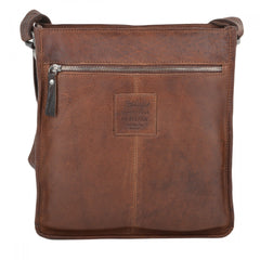 Світло-коричнева сумка чоловіча на плече Ashwood 4552 TAN