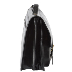 Черный кожаный портфель Ashwood 8190 BLACK
