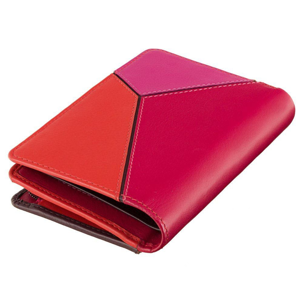 Жіночий червоно-рожевий гаманець на кнопці Visconti BRC97 Rosa (Berry)