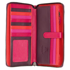 Жіночий червоно-рожевий гаманець клатч Visconti BRC98 Julia (Berry)